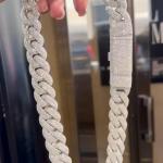 💎 Hip Hop Moissanite Diamond Silver Chain Jewellery