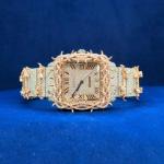 💎 Moissanite Diamond Cartier Modified Golden Watch