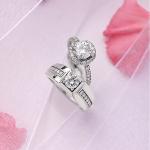 💎 Moissanite Diamond Couple Sets Silver Jewellery