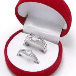 💎 Moissanite Diamond Couple Sets Silver Jewellery