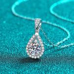 💎 Moissanite Diamond Pendants Silver Jewellery