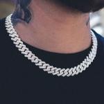 💎 Hip Hop Moissanite Diamond Silver Chain Jewellery