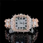 💎 Moissanite Diamond Cartier Modified Golden Watch