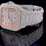 “Cartier VVS Moissanite Diamond Watch