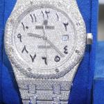 AP White Arabic VVS Moissanite Diamond Watch