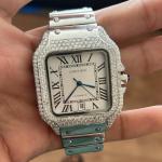 ⏱ Cartier Half Moissanite Diamond Watch